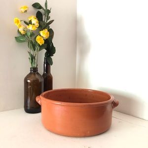 Vintage boho home terra-cotta bowl